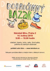 Dobročinný bazar Letního domu na Náměstí Míru