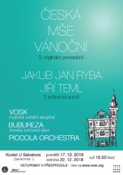 Vánoční koncert VOSK s Českou mší vánoční Jakuba Jana Ryby